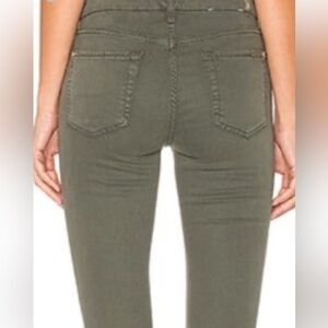 7 For All Mankind olive / army green Cropped Sz 29 women jeans